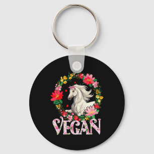 Porte-clés Vegan Mignon Cheval Fleurs Cercle Agriculture Amou