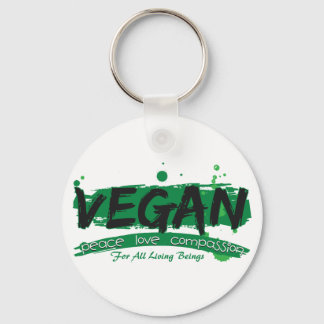 Porte-clés Vegan Peace Love Compassion