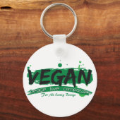 Porte-clés Vegan Peace Love Compassion (Recto)