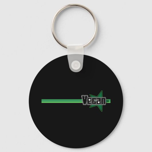 Porte-clés Vegan Star Black (Recto)