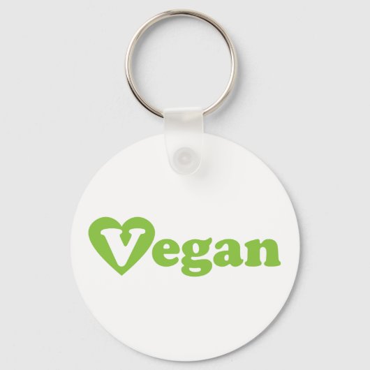 Porte-clés Vegan Texte Coeur vert (Recto)