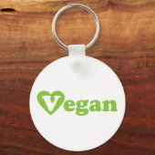 Porte-clés Vegan Texte Coeur vert (Recto)