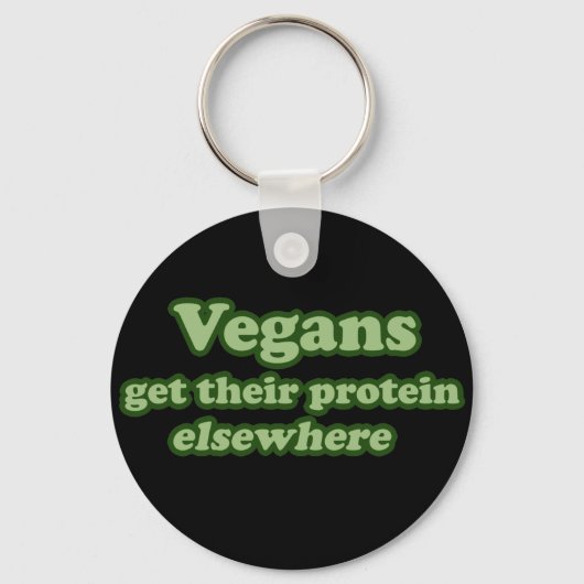 Porte-clés Vegans get their protein Elsewhere (Recto)
