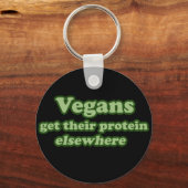 Porte-clés Vegans get their protein Elsewhere (Recto)