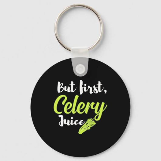 Porte-clés Végétalien Mais d'abord jus de céleri (Recto)