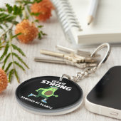 Porte-clés Veggie Strong, Powered by plantes (Devant Droit)