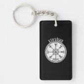 Porte-clés VEGVISIR Compas islandais Stave (Devant)