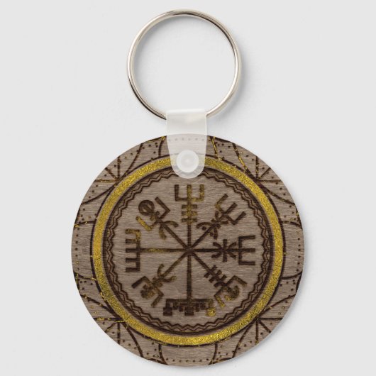 Porte-clés Vegvisir. Navigation magique Viking Compass (Recto)