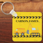Porte-clés Véhicule de construction mignon Personnalisé Jaune (Recto)