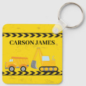 Porte-clés Véhicule de construction mignon Personnalisé Jaune (Dos)
