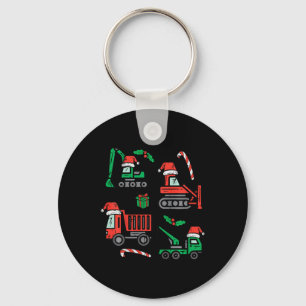 Porte-clés Véhicules de construction de Noël pour enfants Cam