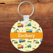 Porte-clés Véhicules de construction Garçons Personnalisés (Recto)