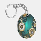 Porte-clés Veille bijoux Steampunk sur un Arrière - plan vert (Devant gauche)