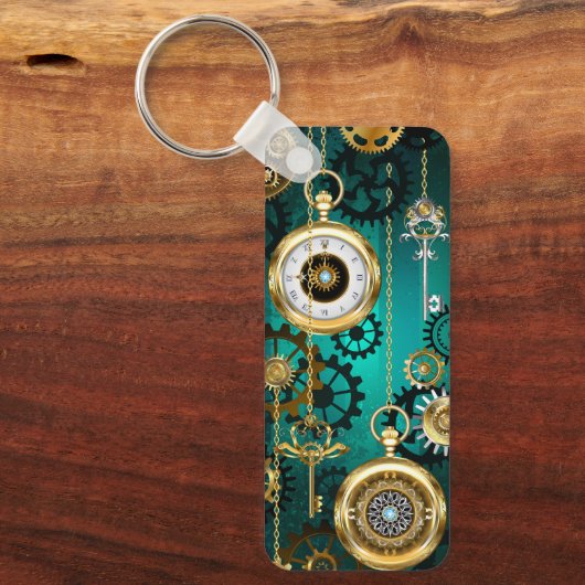 Porte-clés Veille bijoux Steampunk sur un Arrière - plan vert (Recto)