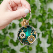 Porte-clés Veille bijoux Steampunk sur un Arrière - plan vert (Main)