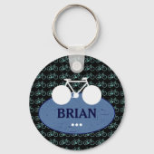 Porte-clés vélo avec nom, vélo (Verso)