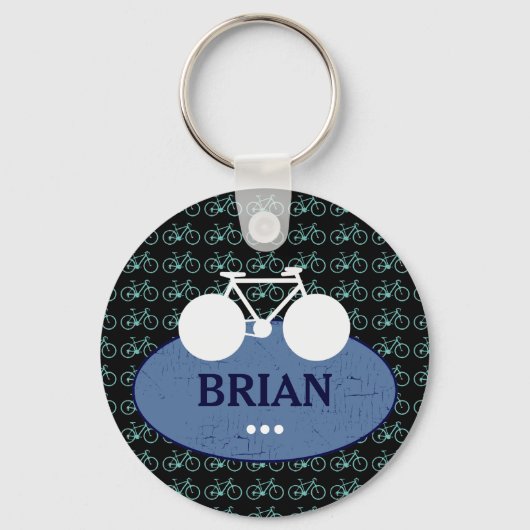 Porte-clés vélo avec nom, vélo (Verso)