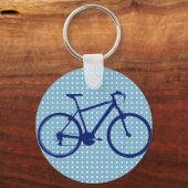 Porte-clés vélo bleu et pois (Recto)