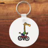 Porte-clés Vélo cool Giraffe équitation (Recto)