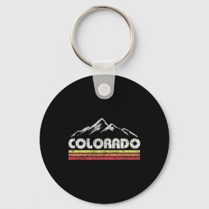 Porte-clés Vélo de montagne rétro vintage Colorado Ski