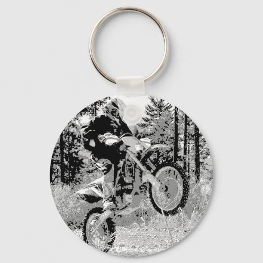 Porte-clés Vélo irrégulier dans les bois (Recto)
