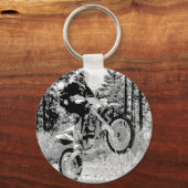 Porte-clés Vélo irrégulier dans les bois (Recto)