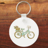 Porte-clés Vélo mignon avec tulipes (Recto)