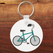 Porte-clés Vélo Rétro Simple Bleu Bicyclette (Recto)