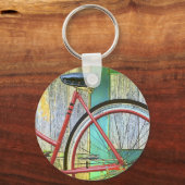 Porte-clés Vélo vélo vélo vélo vieux teint (Recto)