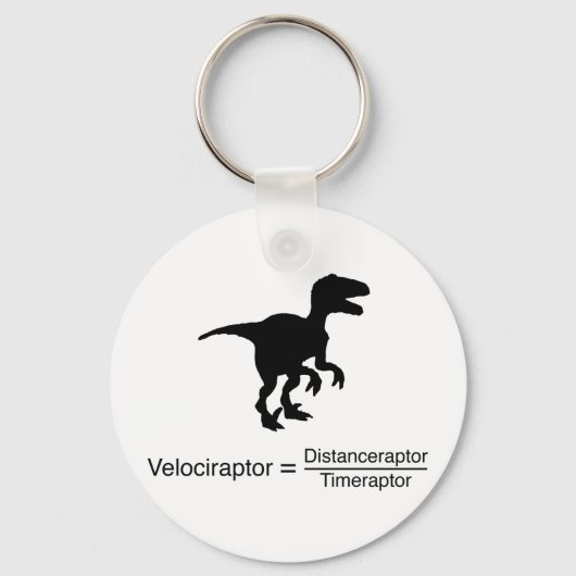 Porte-clés velociraptor drôle de science (Recto)