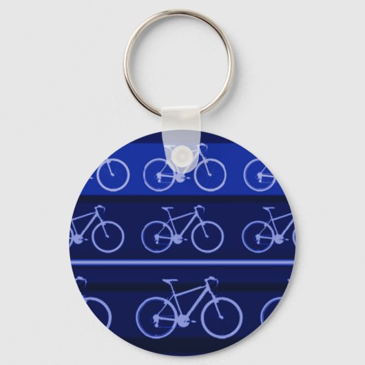 Porte-clés vélos bleus à rayures (Recto)