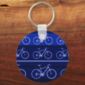 Porte-clés vélos bleus à rayures (Recto)