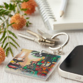 Porte-clés Vélos sur le mur de Graffiti (Devant Droit)