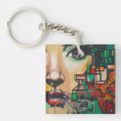 Porte-clés Vélos sur le mur de Graffiti (Devant)