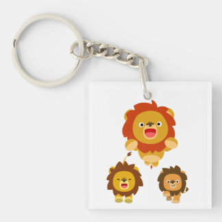 Porte-clés 'Venant! !" 3 Porte - clé Acrylique Lions Cartoon
