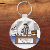 Porte-clés Vendeur - Dessin masculin par PrintedPerfection Tw (Recto)