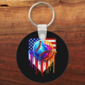Porte-clés Vendre Ice Cream American Drapeau Drapeau (Recto)
