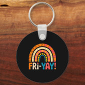 Porte-clés Vendredi heureux Fri-yay Professeur École Mème (Recto)