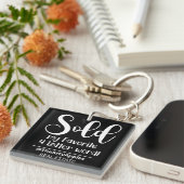 Porte-clés vendu mon préféré 4 lettres agent immobilier t (Devant Droit)