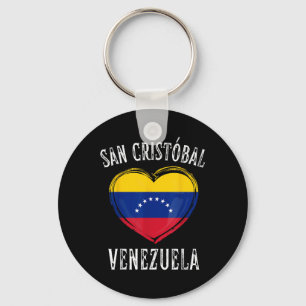 Porte-clés Venezuela Drapeau Coeur San Cristobal Ville