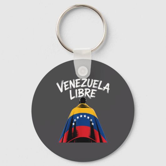 Porte-clés Venezuela Libre 2026 Drapeau Vénézuéla  (Recto)