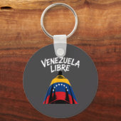 Porte-clés Venezuela Libre 2026 Drapeau Vénézuéla  (Recto)