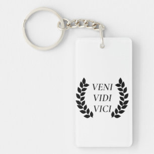 Porte-clés Veni Vidi Vici Je Suis Venu J'Ai Vu J'Ai Conquis