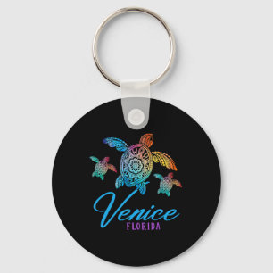 Porte-clés Venice Beach Tie Dye Tortue de mer Floride Famille