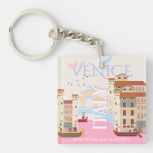 Porte-clés Venice Travel Art, Italie, Travel Art