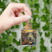 Porte-clés Venise, Italie, en style van Gogh (main)