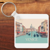 Porte-clés Venise Italie Pastel Voyage Design (Recto)