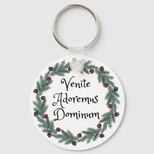 Porte-clés Venite Adoremus Dominum Latin Noël religieux