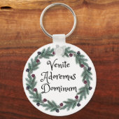 Porte-clés Venite Adoremus Dominum Latin Noël religieux (Recto)