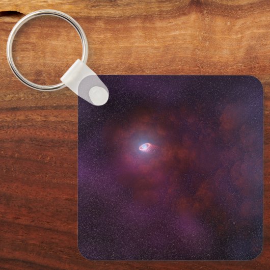 Porte-clés Vent Pulsar D'Une Étoile Neutron. (Recto)